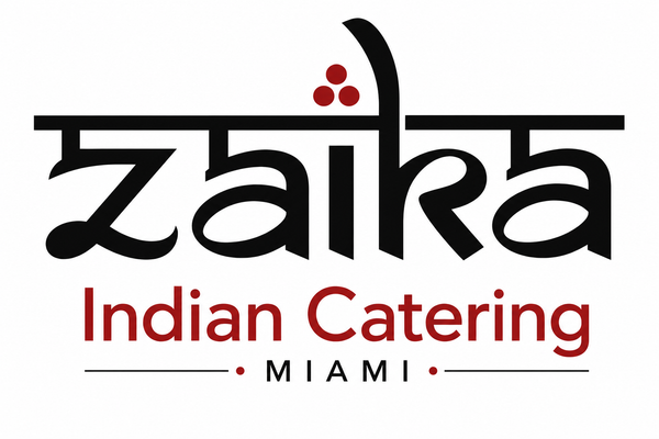 Professional logo design for Zaika Indian Catering serving weddings and private events in Miami